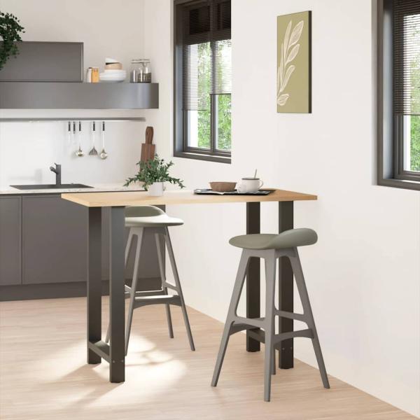 ARDEBO.de - Bartischbeine Anthrazit 2 Stk. 60x(100-101) cm Stahl