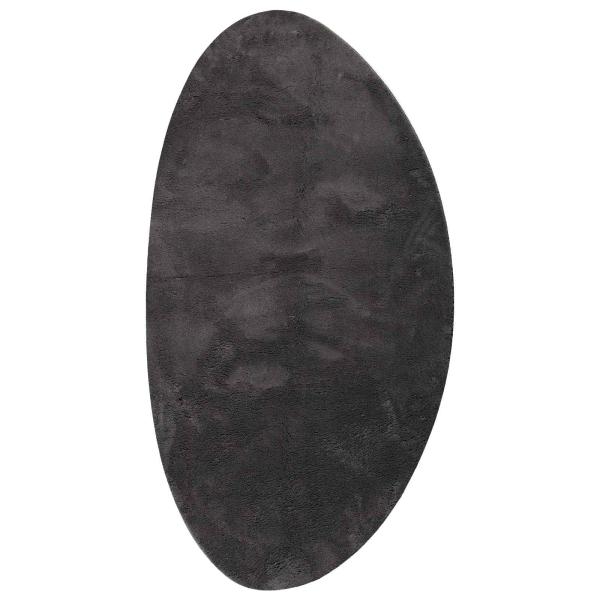 Teppich HUARTE Anthrazit 80 x 150 cm Polyester Medium Pile