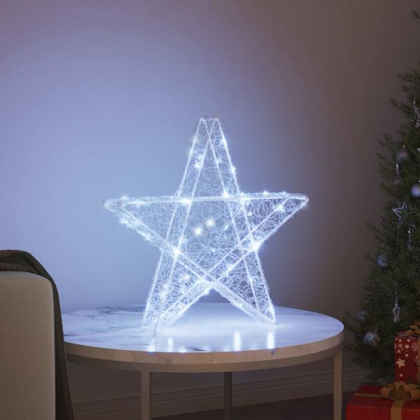 3D Stern Kaltweiß 55 x 53.5 x 10 cm Acryl 50 LEDs