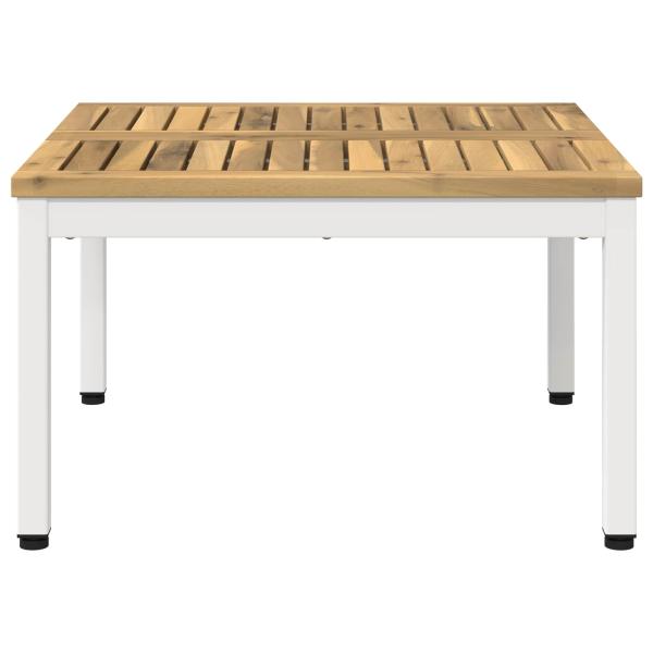 Couchtisch Weiß 60 x 60,5 x 36 cm Massivholz Akazie
