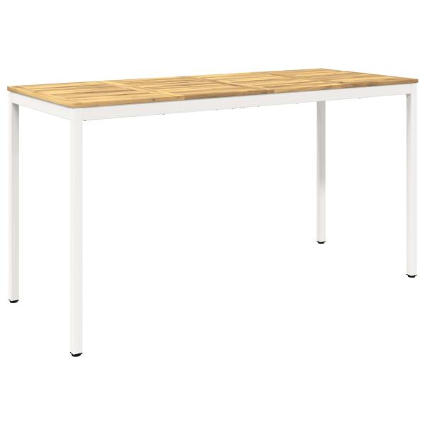 Gartenbar-Tisch NAARDEN Weiß gewaschen 196 x 80,5 x 105 cm