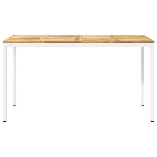 Gartenbar-Tisch NAARDEN Weiß gewaschen 196 x 80,5 x 105 cm