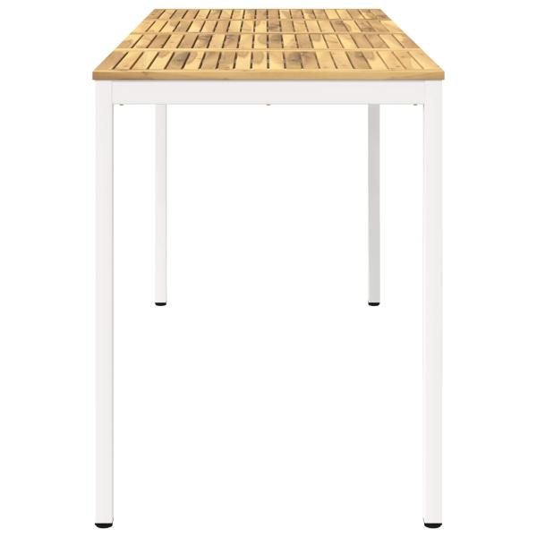 Gartenbar-Tisch NAARDEN Weiß gewaschen 196 x 80,5 x 105 cm