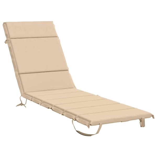 Sonnenliege Kissen GEMERT 100 % Polyester Creme 200 x 50 x 3 cm