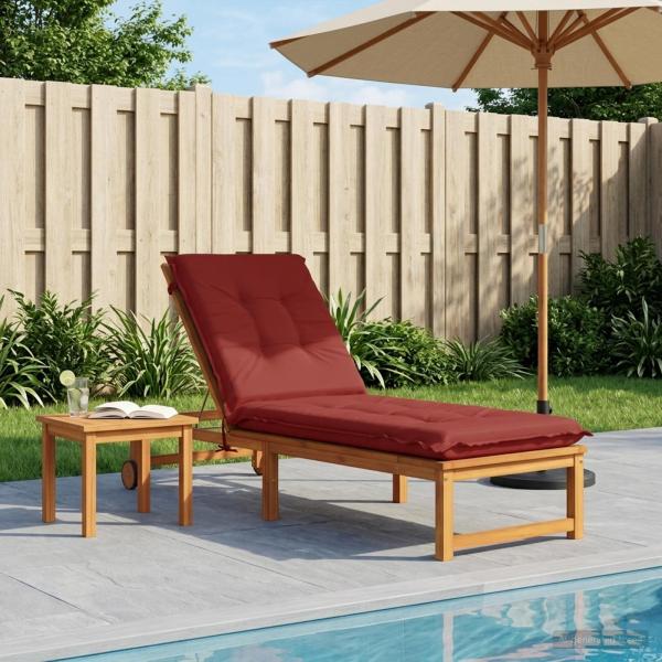 ARDEBO.de - Sonnenliege Kissen GEMERT 100 % Polyester Weinrot
