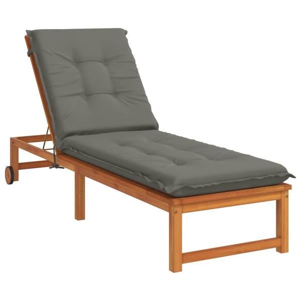 Sonnenliege Kissen GEMERT 100 % Polyester Grau 190 x 50 x 9 cm