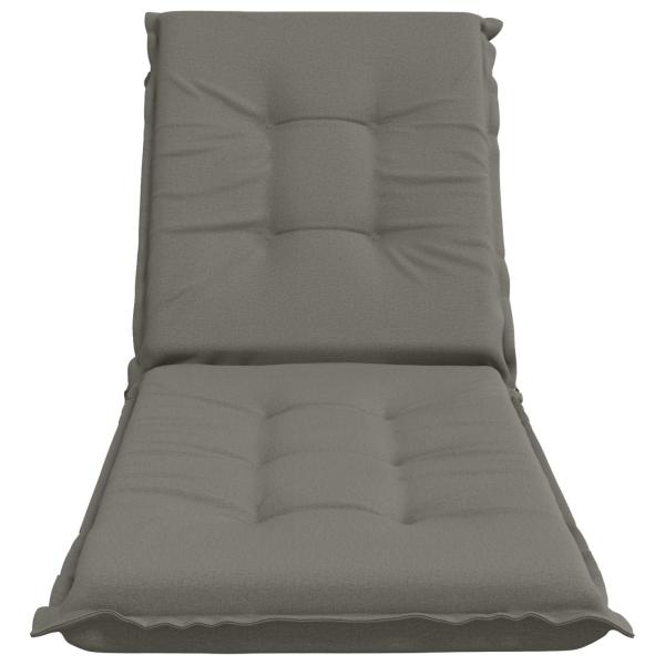 Sonnenliege Kissen GEMERT 100 % Polyester Grau 190 x 50 x 9 cm