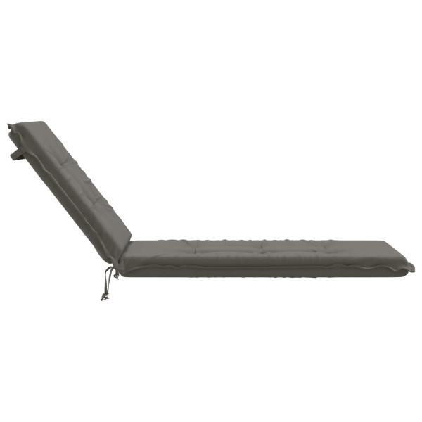 Sonnenliege Kissen GEMERT 100 % Polyester Grau 190 x 50 x 9 cm