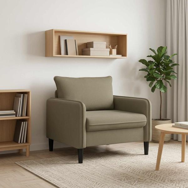 ARDEBO.de - XL-Sessel Khaki Samt