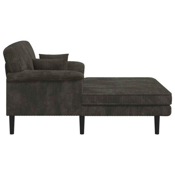 Chaiselongue Anthrazit Cordstoff