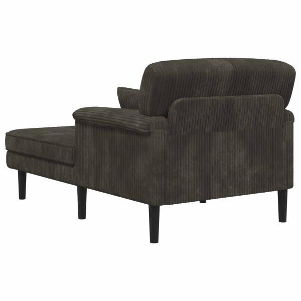 Chaiselongue Anthrazit Cordstoff