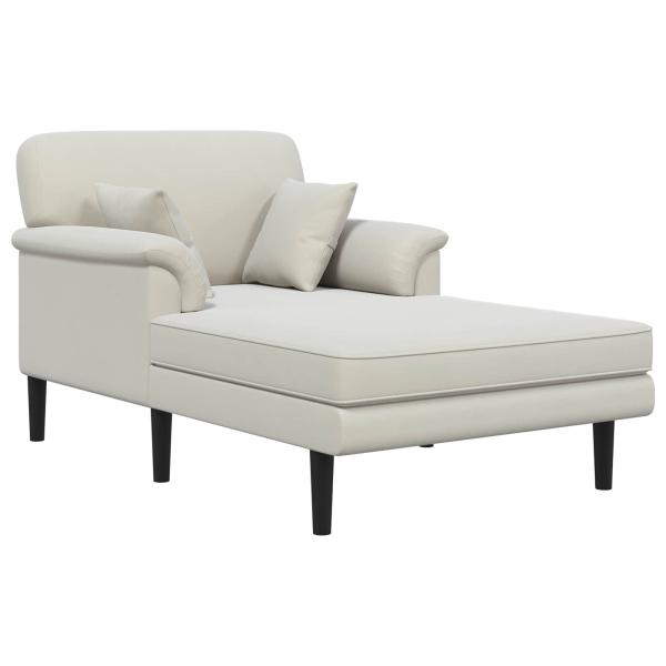 Chaiselongue Creme Samt