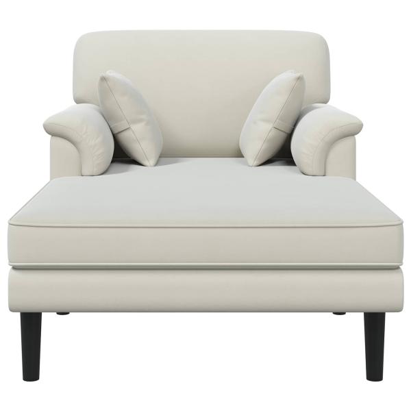 Chaiselongue Creme Samt