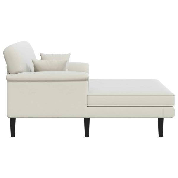 Chaiselongue Creme Samt