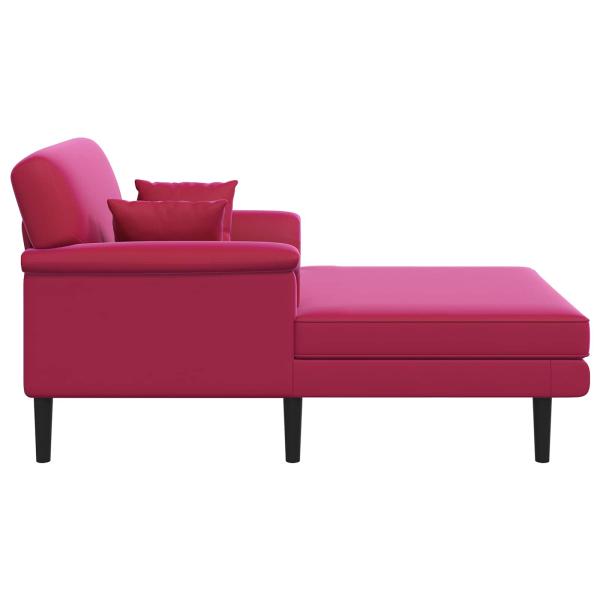 Chaiselongue Weinrot Samt