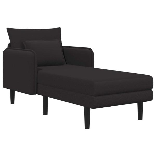 Große Chaiselongue Schwarz Bouclé