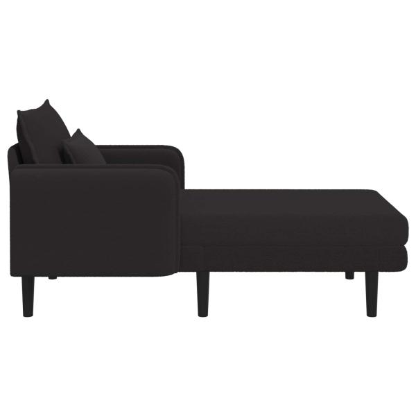 Große Chaiselongue Schwarz Bouclé