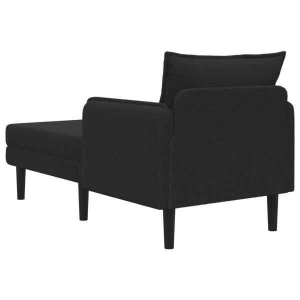 Große Chaiselongue Schwarz Bouclé
