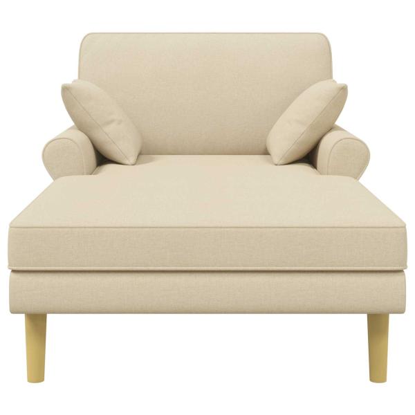 Chaiselongue Creme Stoff
