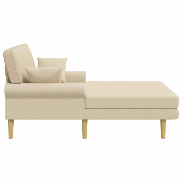 Chaiselongue Creme Stoff