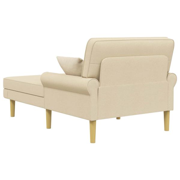 Chaiselongue Creme Stoff