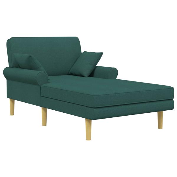 Chaiselongue Dunkelgrün Stoff