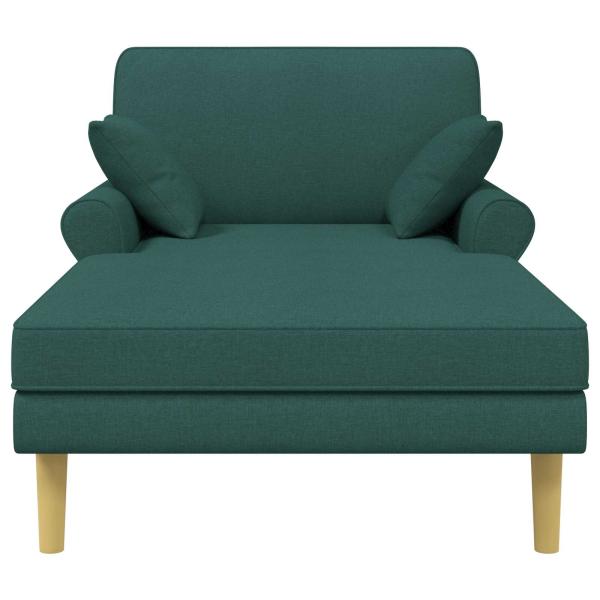 Chaiselongue Dunkelgrün Stoff