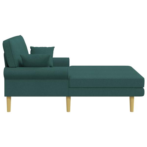 Chaiselongue Dunkelgrün Stoff