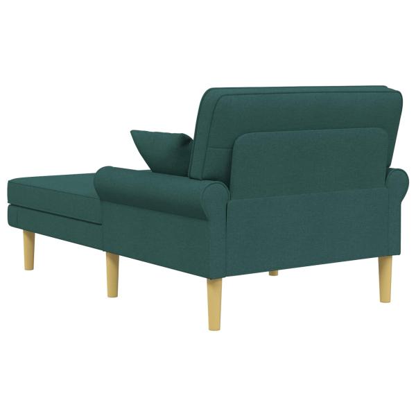 Chaiselongue Dunkelgrün Stoff