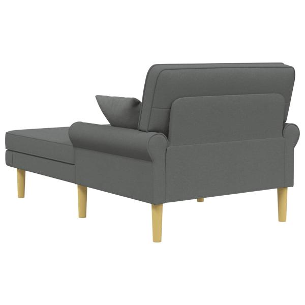 Chaiselongue Dunkelgrau Stoff
