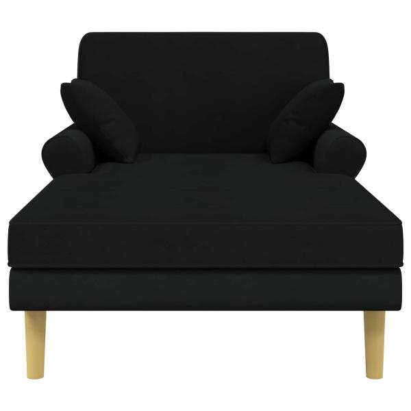 Chaiselongue Schwarz Stoff