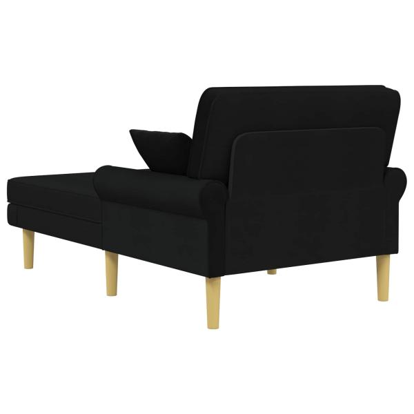 Chaiselongue Schwarz Stoff