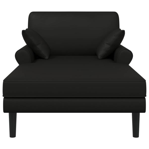 Chaiselongue Schwarz Kunstleder