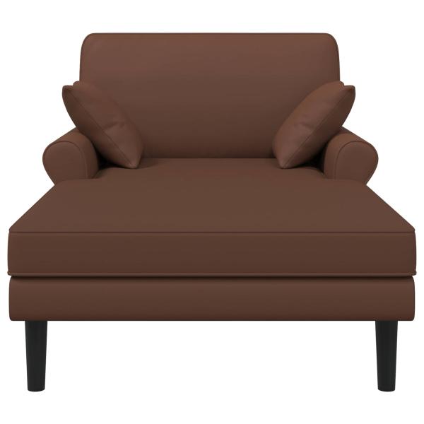 Chaiselongue Braun Kunstleder