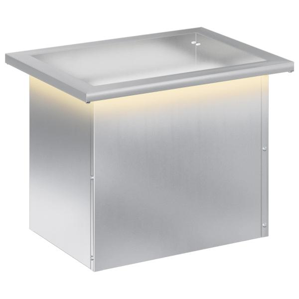 Garten-Pflanzkübel mit LED Silber 30 × 40 × 30 cm