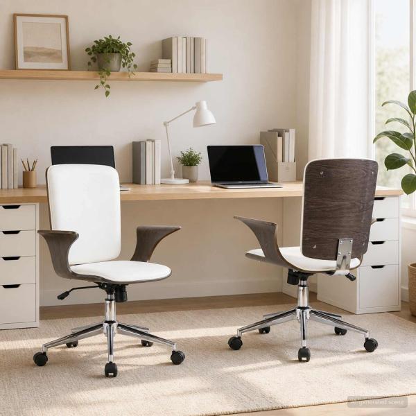 ARDEBO.de - Dreh Bürostühle 2 stk. Kunstleder 69 x 61 x 104 cm