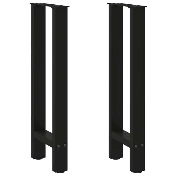 Konsolentischbeine Schwarz 2 Stk. 38x(72-73) cm Stahl