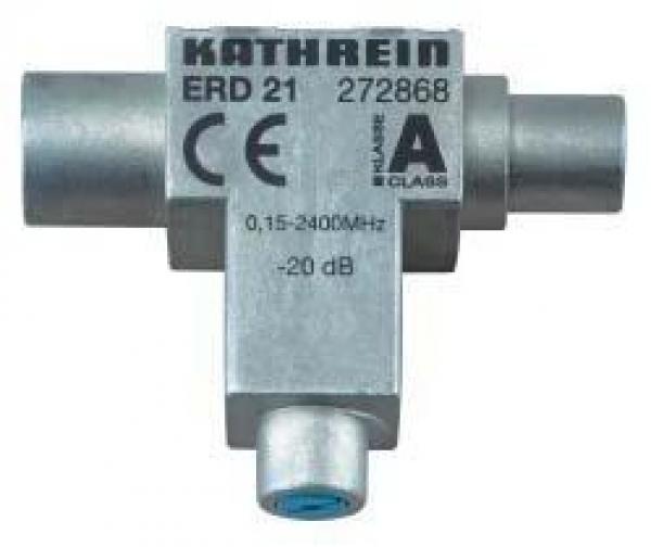ARDEBO.de Kathrein ERD21 Dämpfungssteller IEC, 0,15-2400 MHz, Einstellbereich: 0,5-20 dB, Schirmklasse A