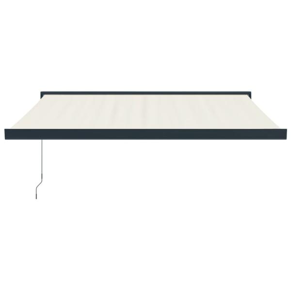 Markise Einziehbar Creme 3,5x2,5 m Stoff und Aluminium