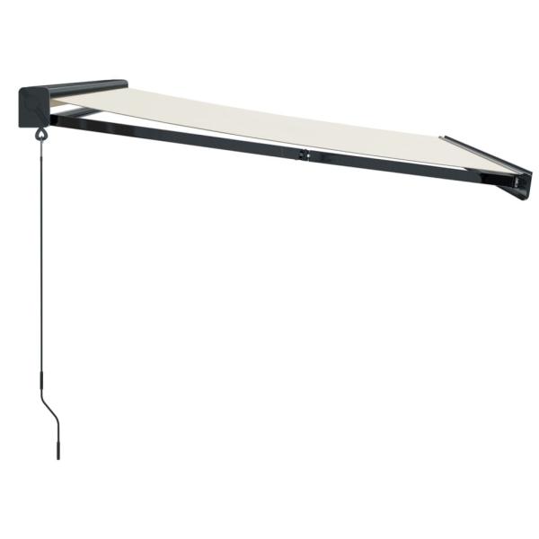 Markise Einziehbar Creme 3,5x2,5 m Stoff und Aluminium