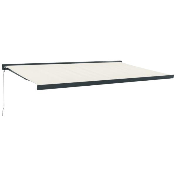 Markise Einziehbar Creme 5x3 m Stoff und Aluminium