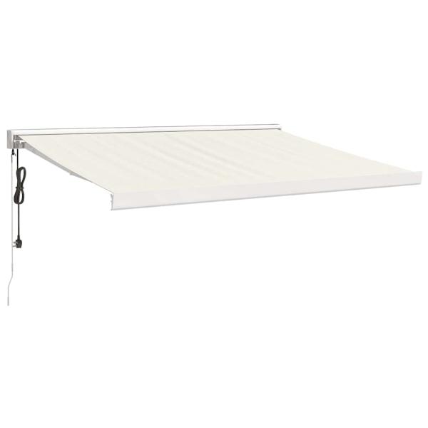 Markise Einziehbar Creme 3,5x2,5 m Stoff und Aluminium