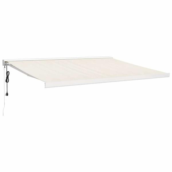 Markise Einziehbar Creme 4,5x3 m Stoff und Aluminium