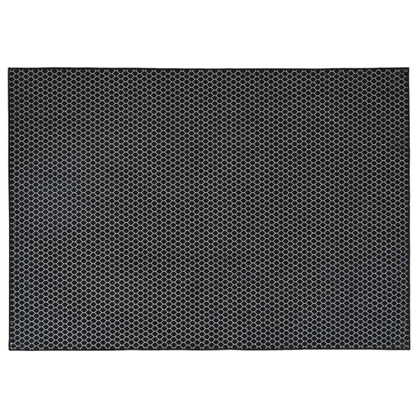 Teppich ORIZ Schwarzes Netzmuster 120 x 170 cm 100% Polyester