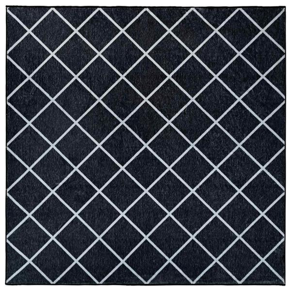 Teppich ORIZ Schwarzes Diamantmuster 240 x 240 cm