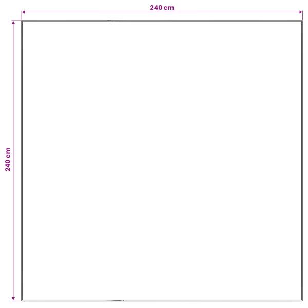 Teppich ORIZ Schwarzes Diamantmuster 240 x 240 cm