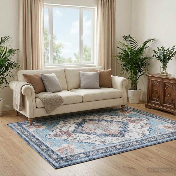ARDEBO.de - Teppich ORIZ Mehrfarbig 160 x 160 cm 100% Polyester