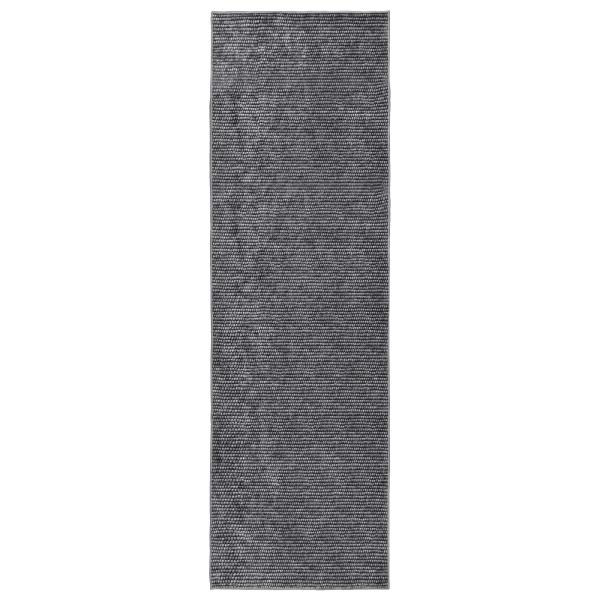 Teppich Anthrazit 50 x 250 cm 100% Polyester 3 mm Waschbar