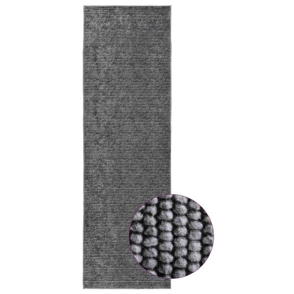Teppich Anthrazit 50 x 250 cm 100% Polyester 3 mm Waschbar