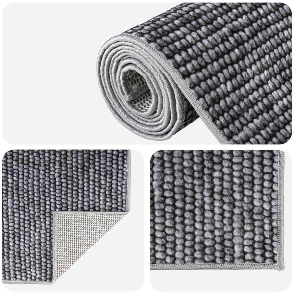 Teppich Anthrazit 100 x 100 cm 100% Polyester 3 mm Waschbar